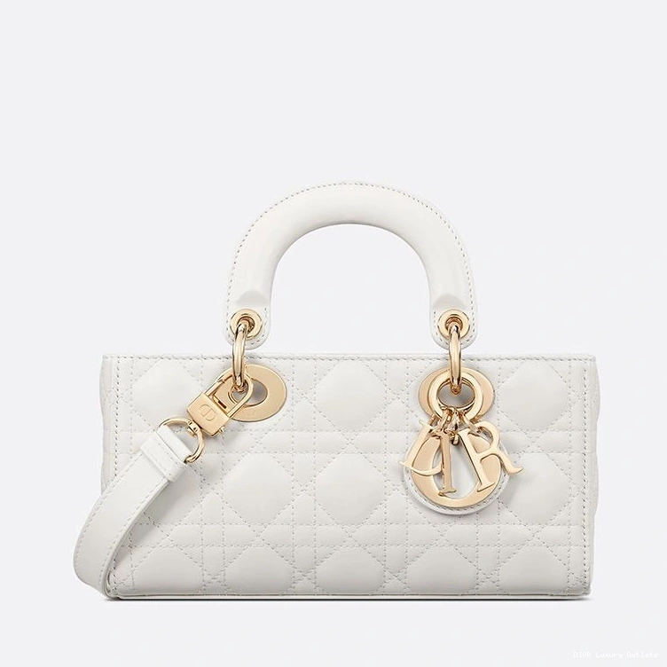 Cheap White Small D-Joy Bag Lambskin Lady Cannage 0802 Luxury